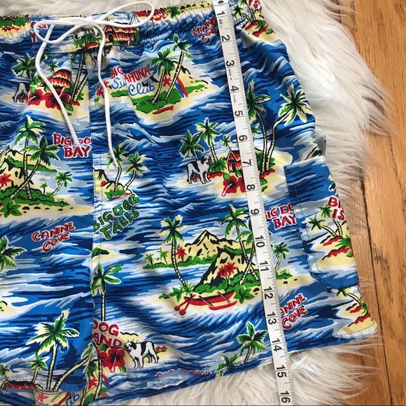 Big Dogs Novelty Swim Trunks Board Shorts Hawaii - Picture 8 of 12